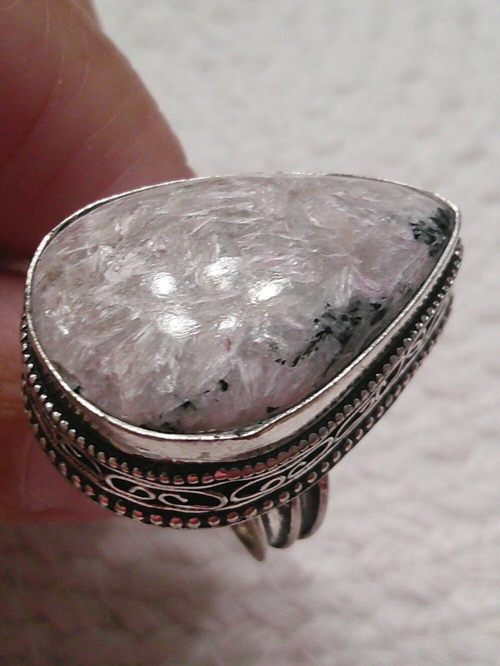 Stunning CHARIOTE Handmade Sterling 925 Ring Size 6.5 #35F